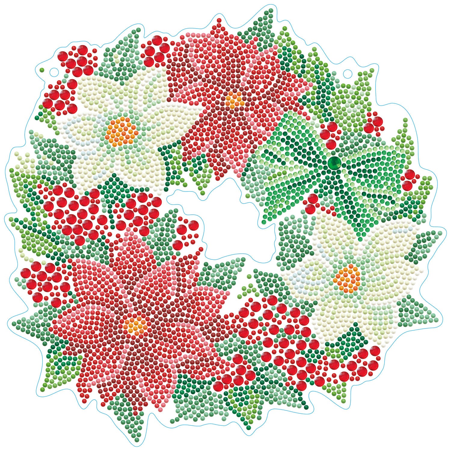 Christmas Wreath Wall Plaque Diamond Painting Kit | Diamond Dotz