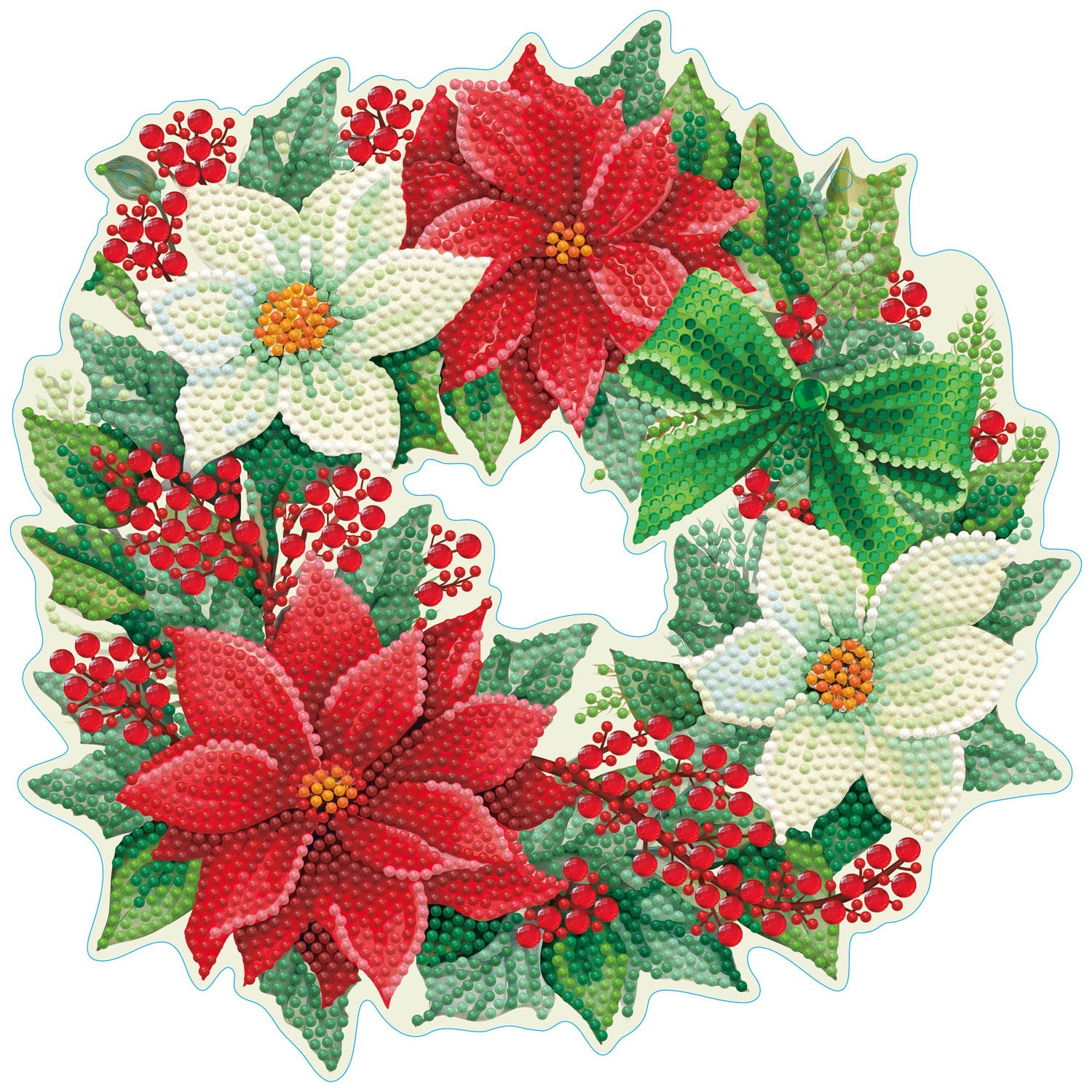 Christmas Wreath Wall Plaque Diamond Painting Kit | Diamond Dotz