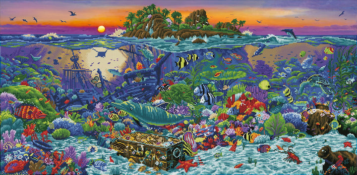 Diamond Dotz Coral Reef Island - 51 x 25 in