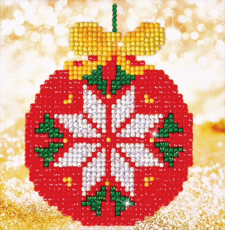 Diamond Dotz Red Bauble - 5.3 x 5.3 in