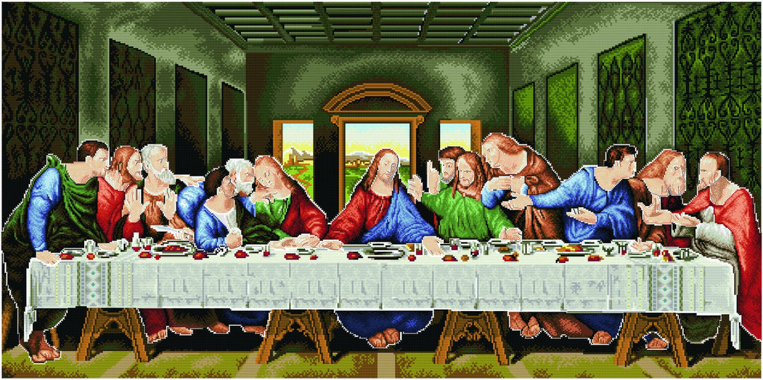 The Last Supper  (après Da Vinci) Masterclass - 52.8" x 26.4"