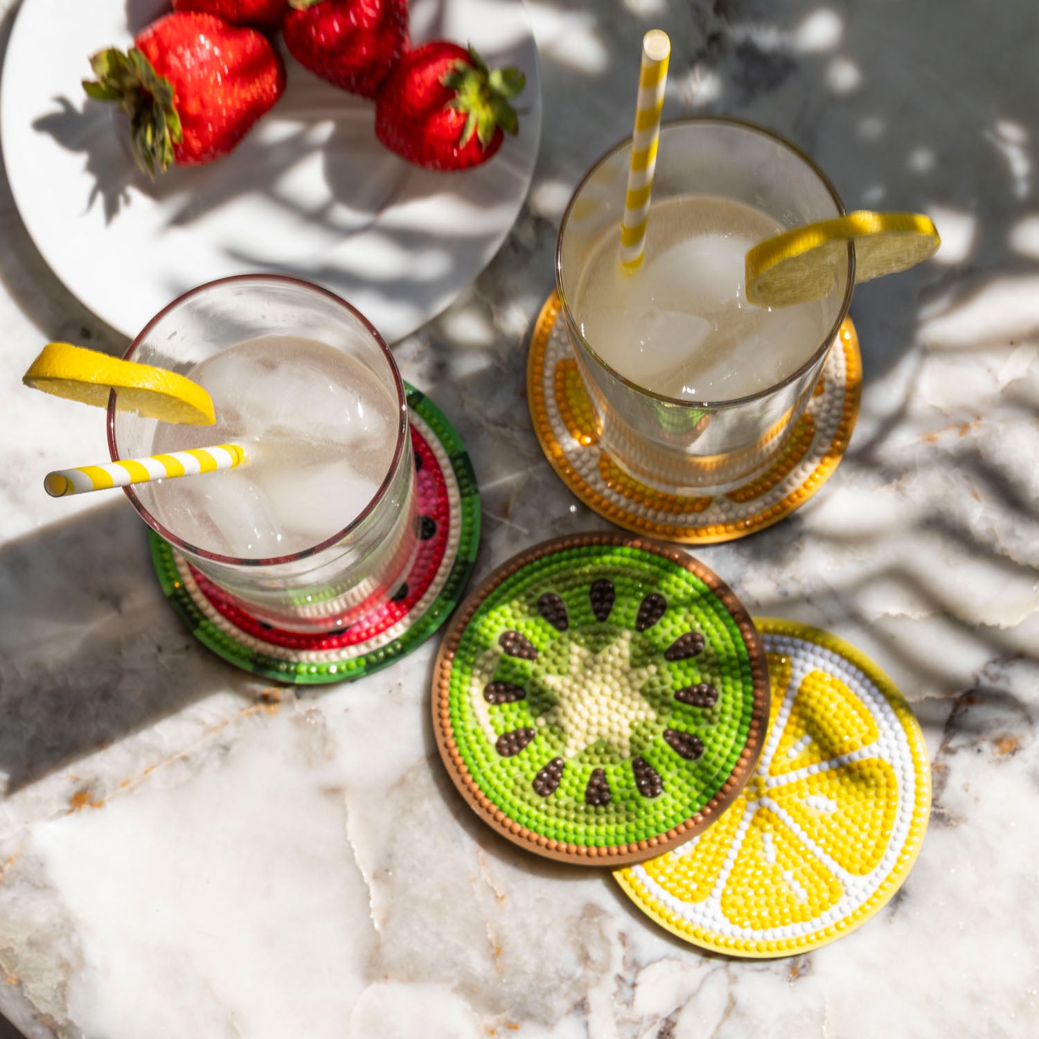Tutti Frutti Coasters Diamond Painting Kit | Diamond Dotz
