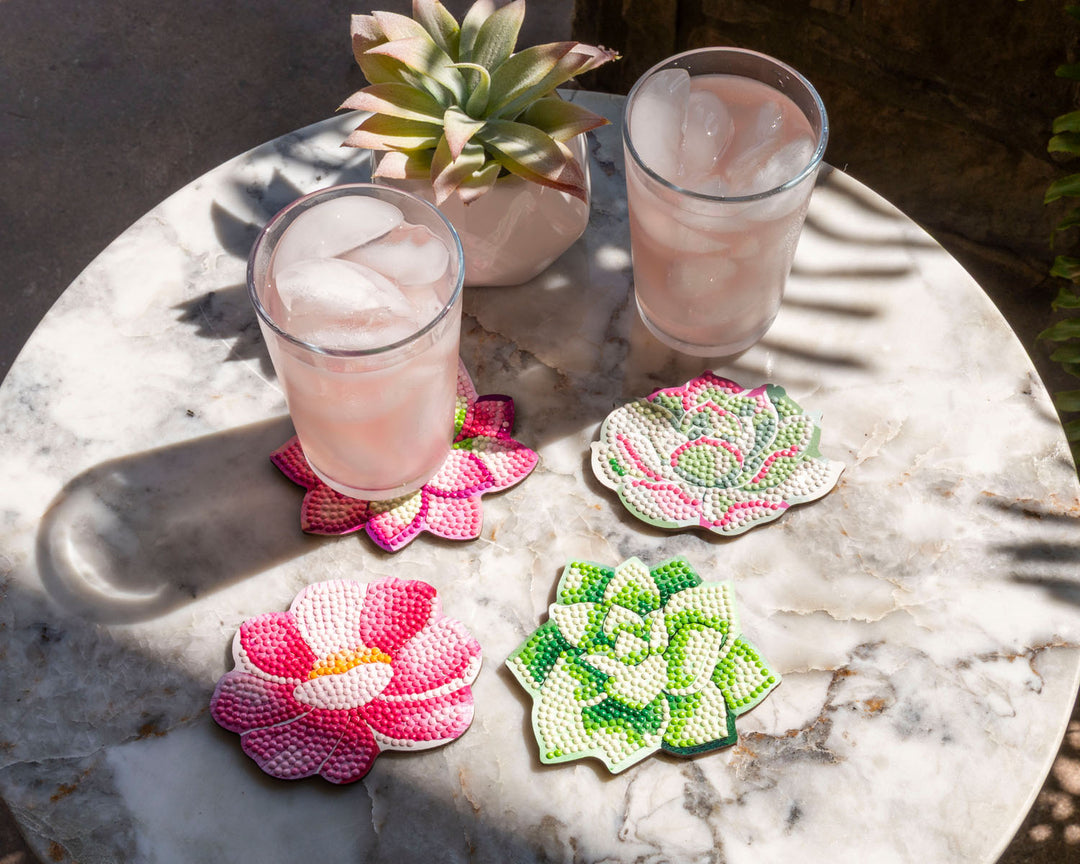 succulent diamond dotz Diamond Dotz Diamond Facet Coasters Art Kit