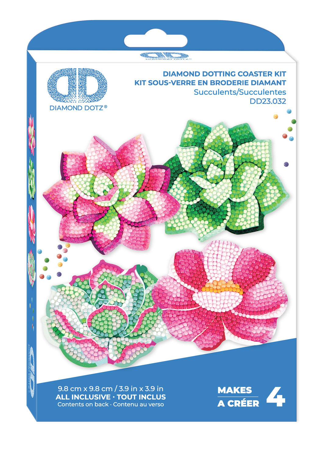 diamond dotz succulents Diamond Dotz Diamond Facet Coasters Art Kit