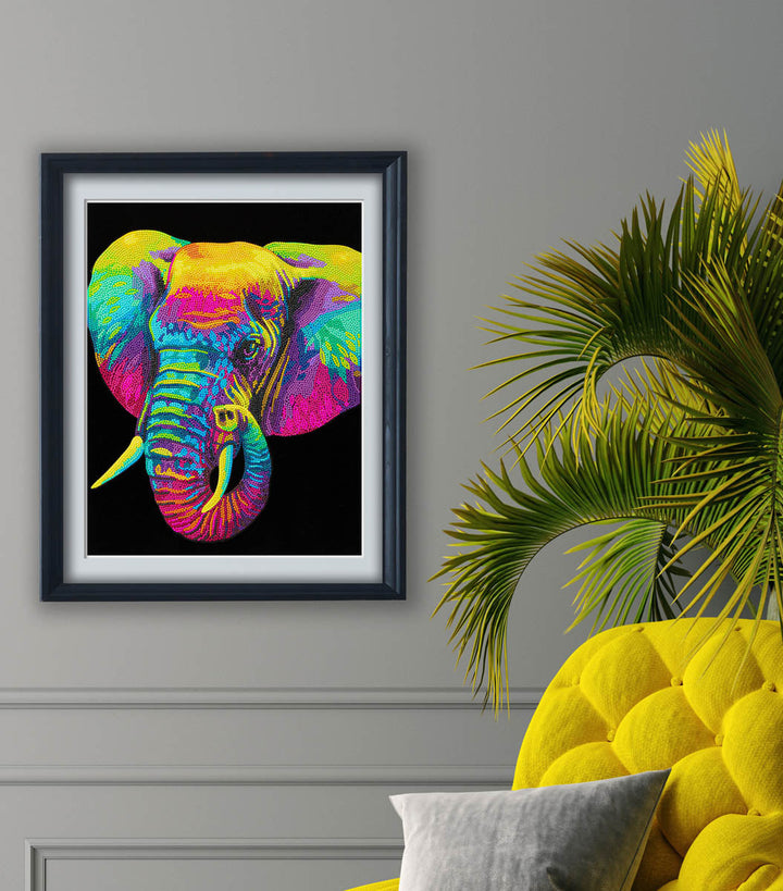 Diamond Dotz Neon Elephant - 17.99 x 13.98 in