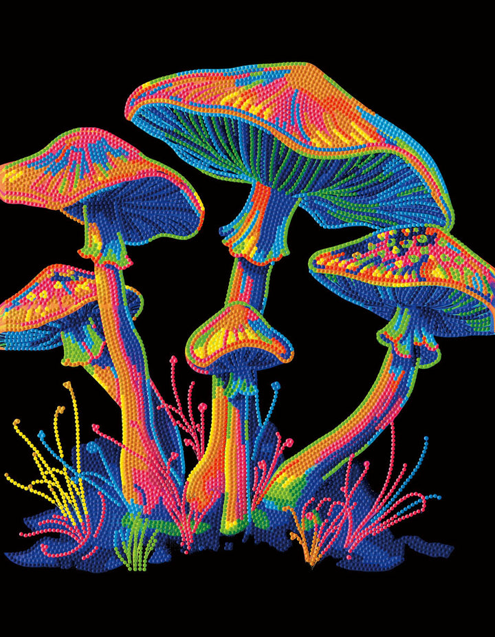 Diamond Dotz Neon Mushrooms - 17.99 x 13.98 in
