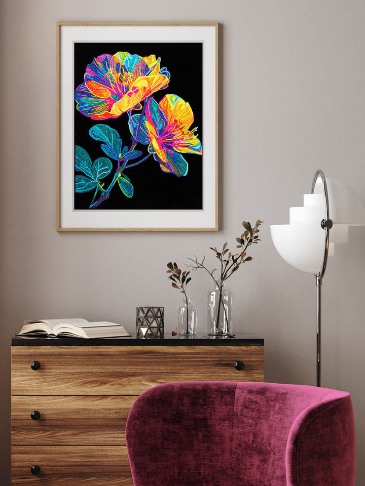 Diamond Dotz Neon Floral - 17.99 x 13.98 in