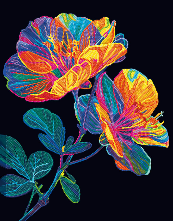Diamond Dotz Neon Floral - 17.99 x 13.98 in