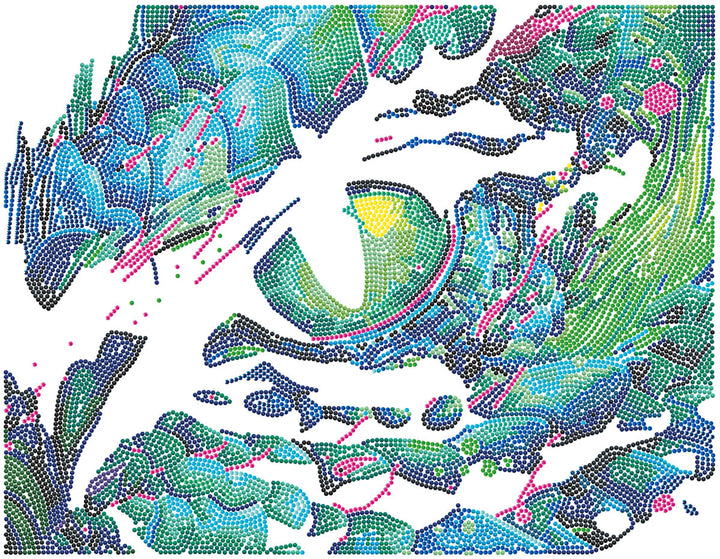 Diamond Dotz Neon Dragon Eye - 13.98 x 17.99 in