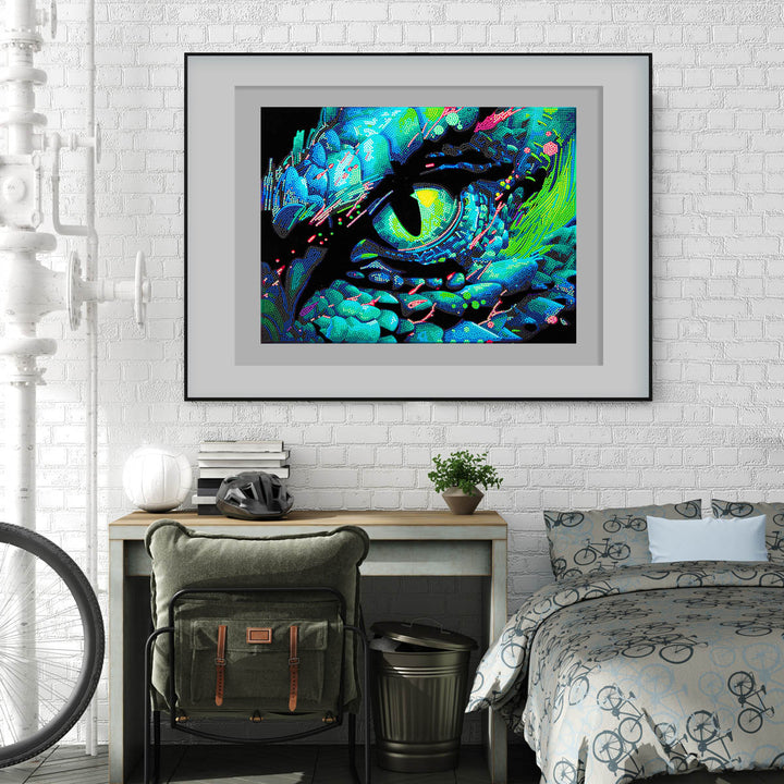 Diamond Dotz Neon Dragon Eye - 13.98 x 17.99 in