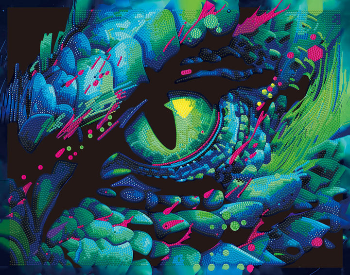 Diamond Dotz Neon Dragon Eye - 13.98 x 17.99 in