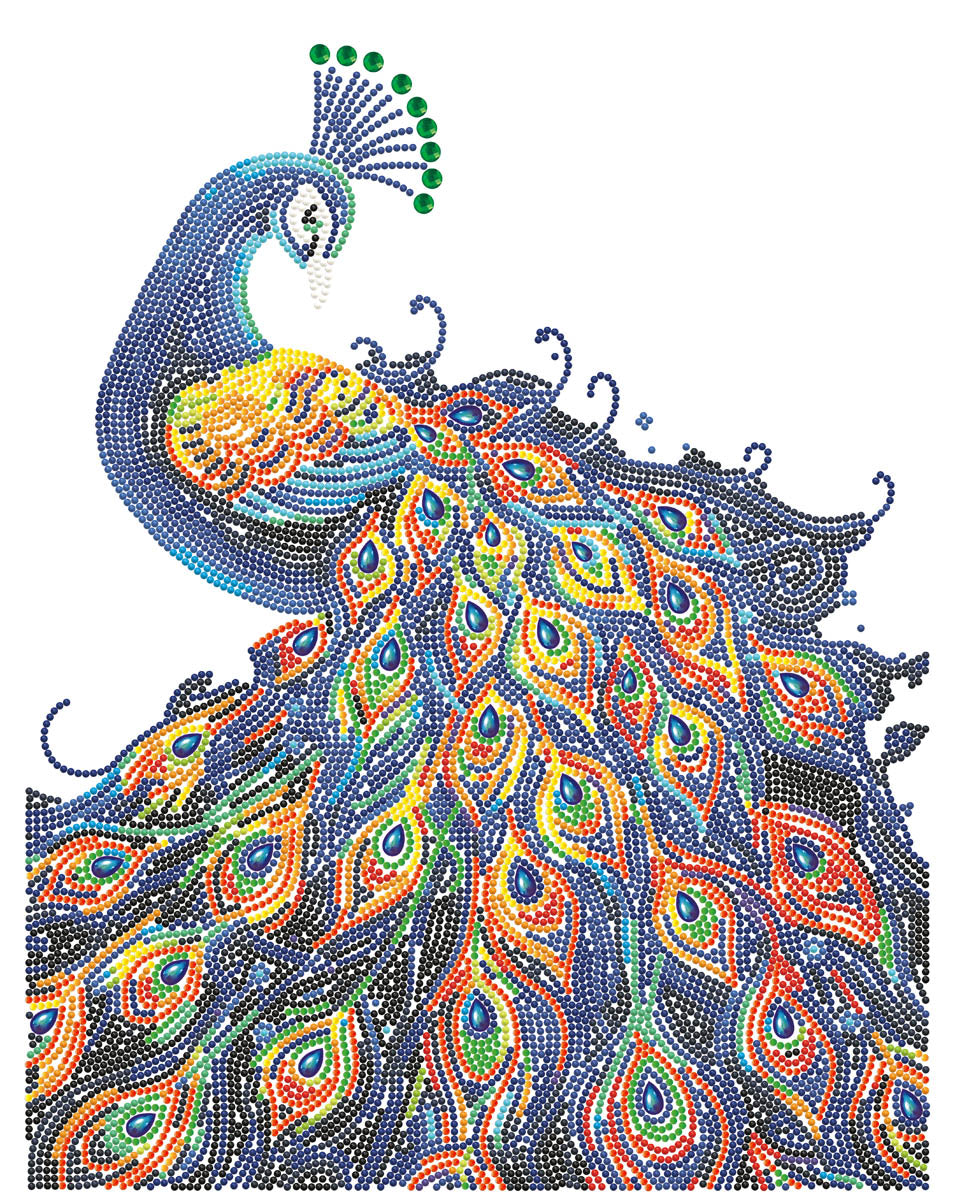 Diamond Dotz Neon Peacock - 17.99 x 13.98 in