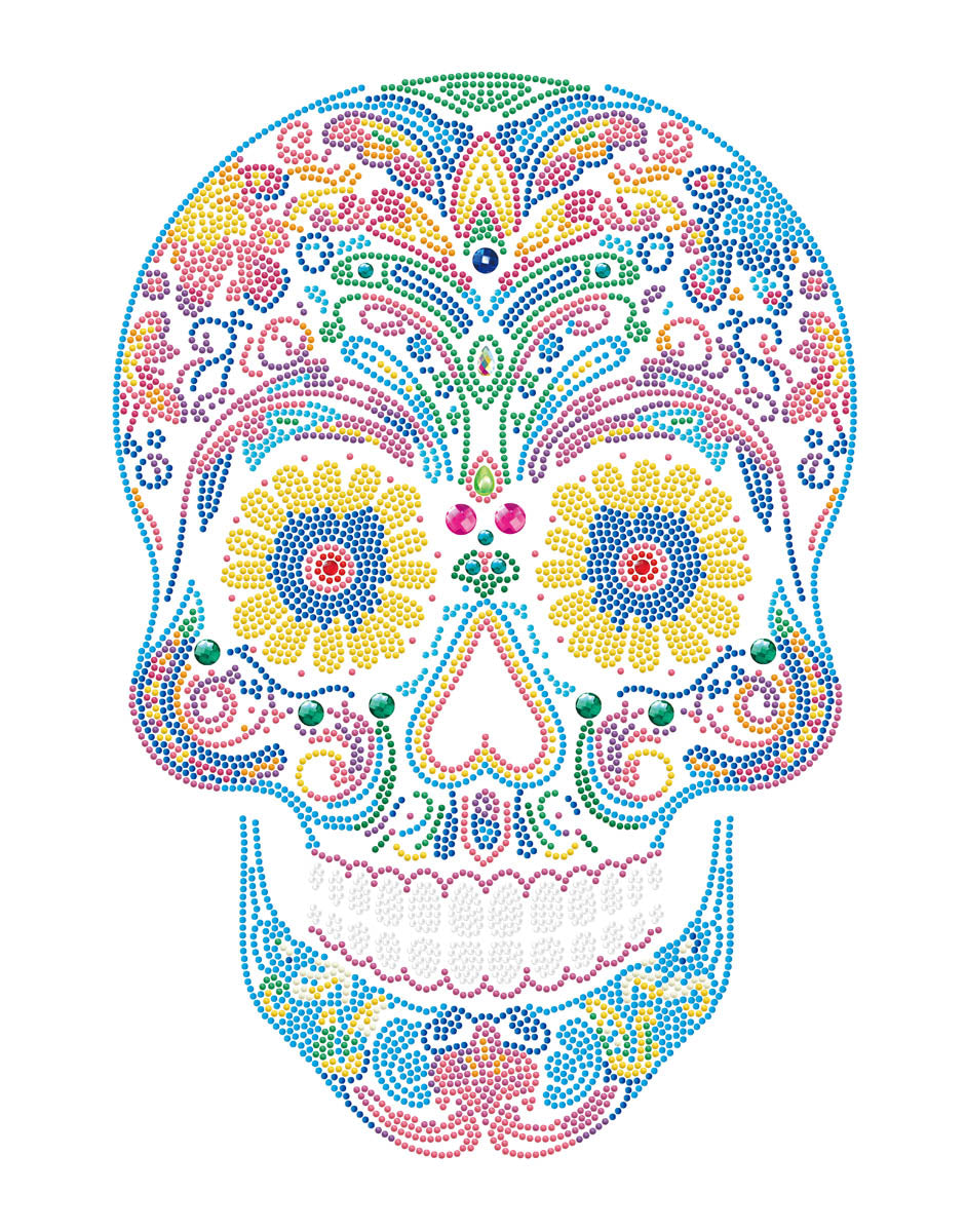 Diamond Dotz Neon Sugar Skull - 17.99 x 13.98 in