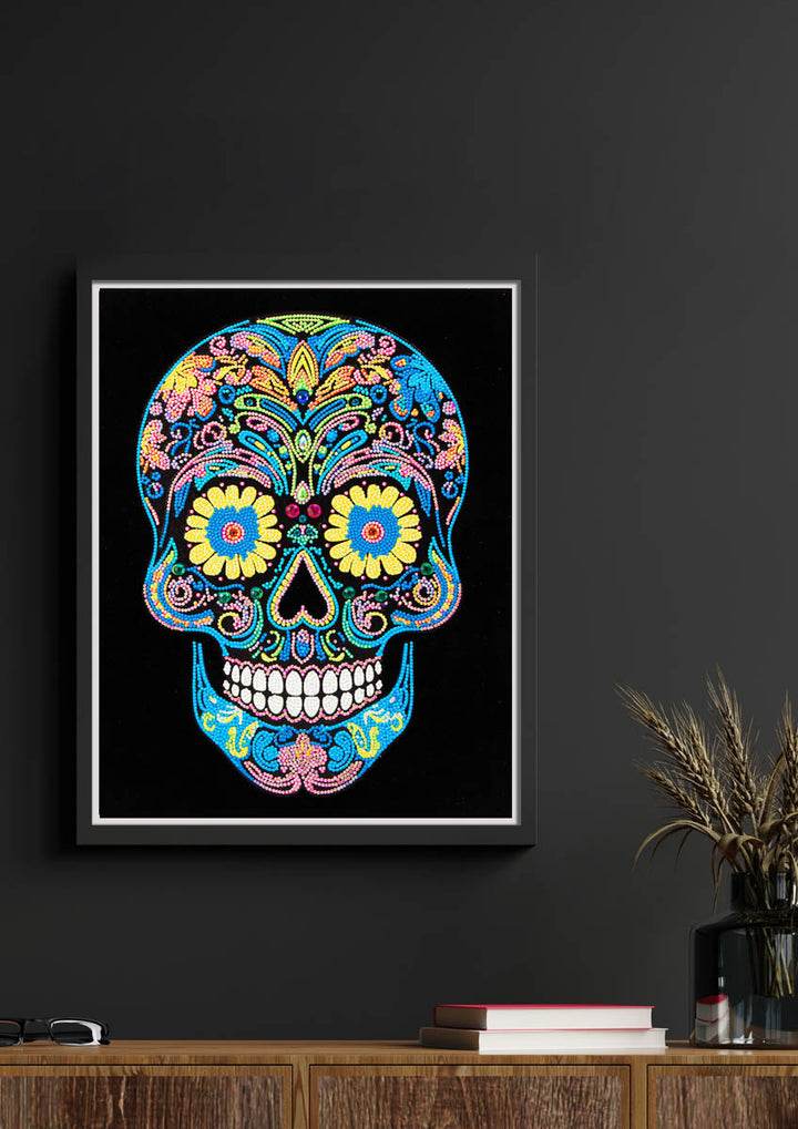 Diamond Dotz Neon Sugar Skull - 17.99 x 13.98 in