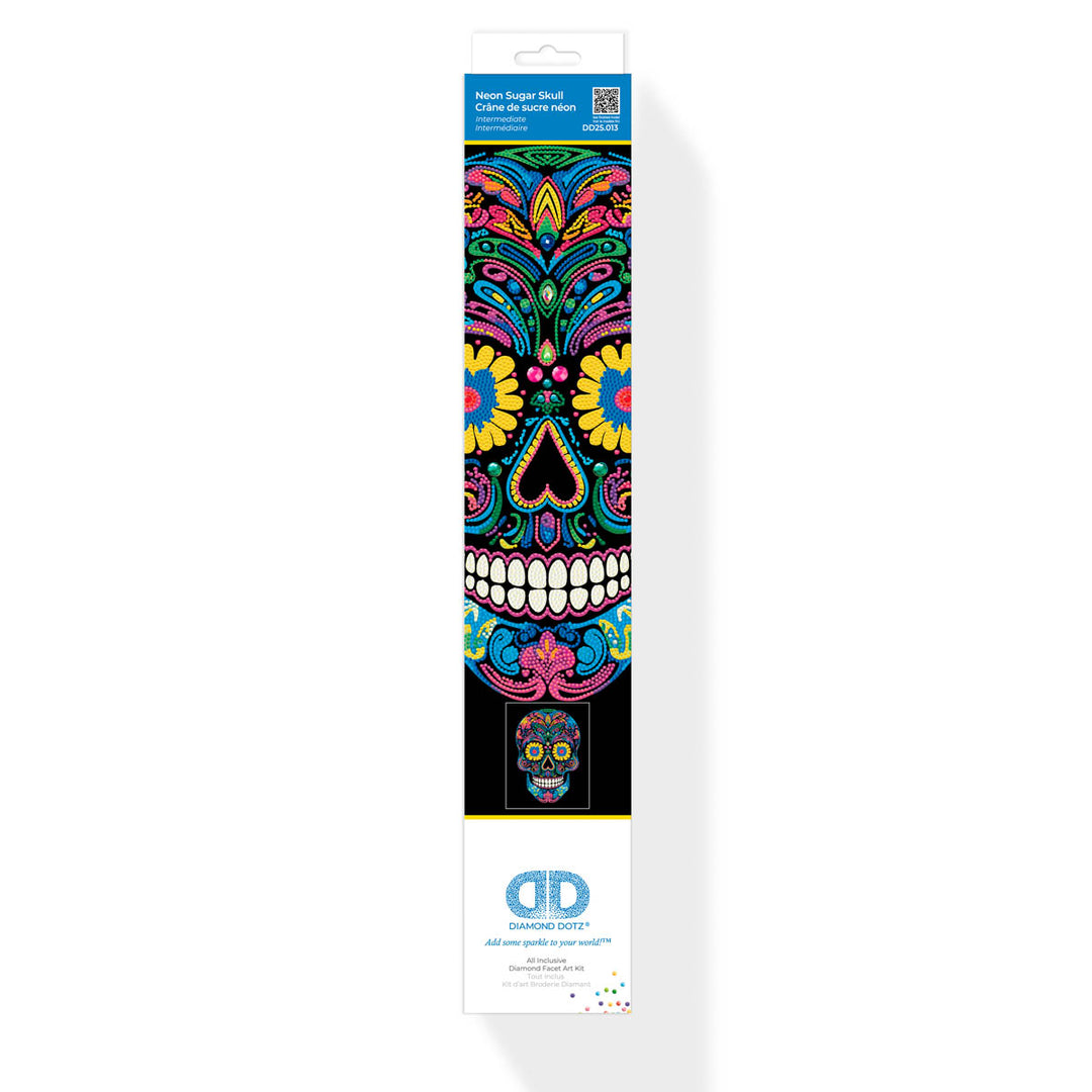Diamond Dotz Neon Sugar Skull - 17.99 x 13.98 in