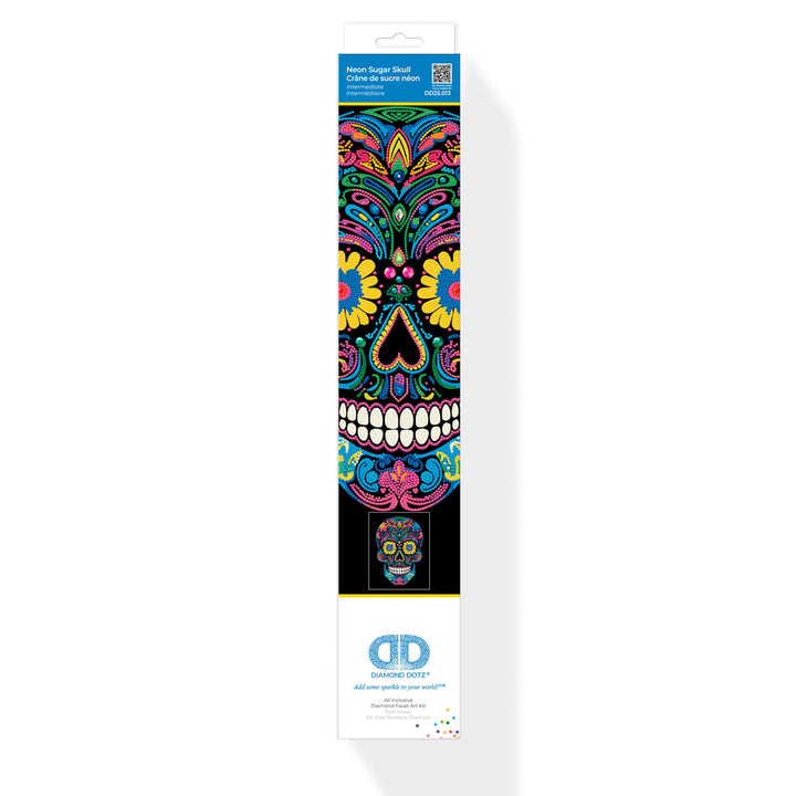 Diamond Dotz Neon Sugar Skull - 17.99 x 13.98 in