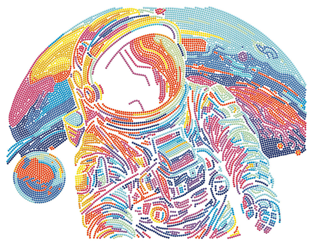 Diamond Dotz Neon Astronaut - 13.98 x 17.99 in