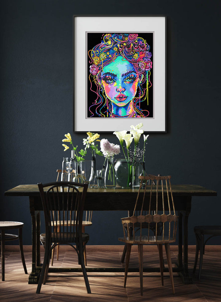 Diamond Dotz Neon Electric Beauty - 17.99 x 13.98 in
