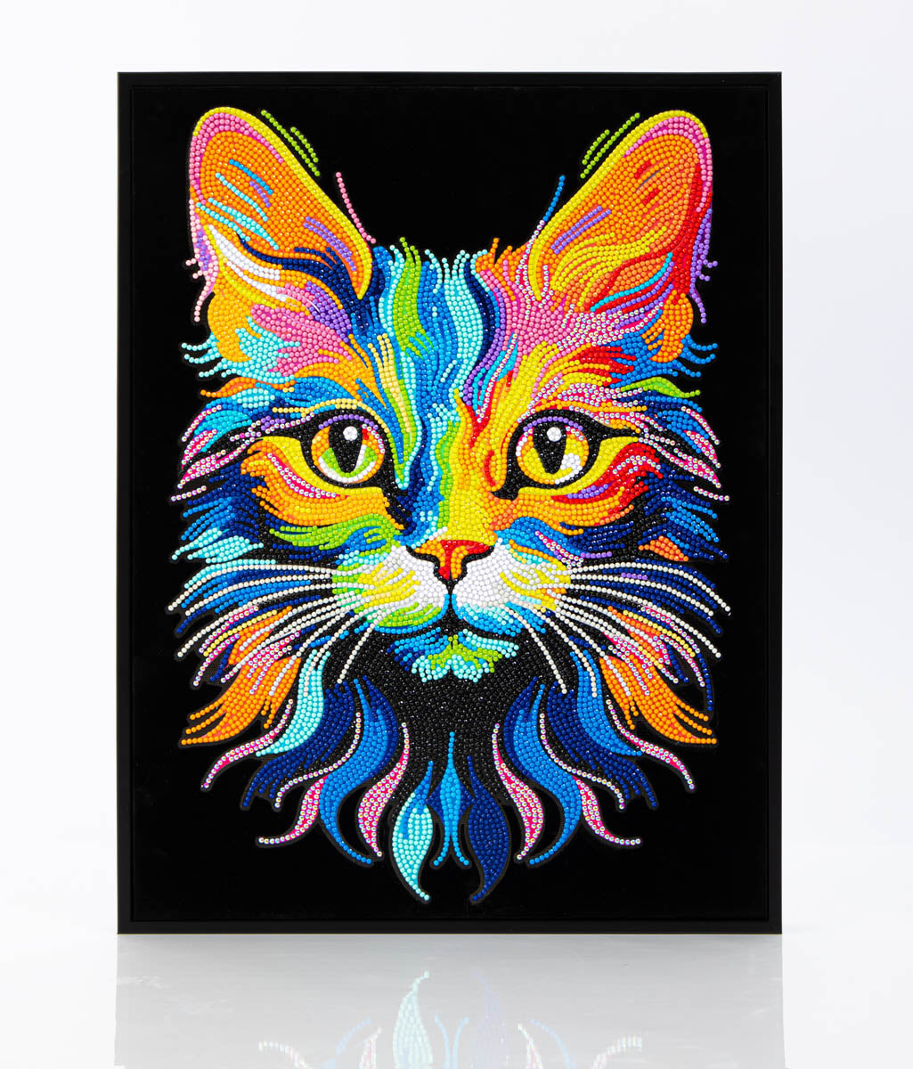 Diamond Dotz Neon Cat - 17.99 x 13.98 in