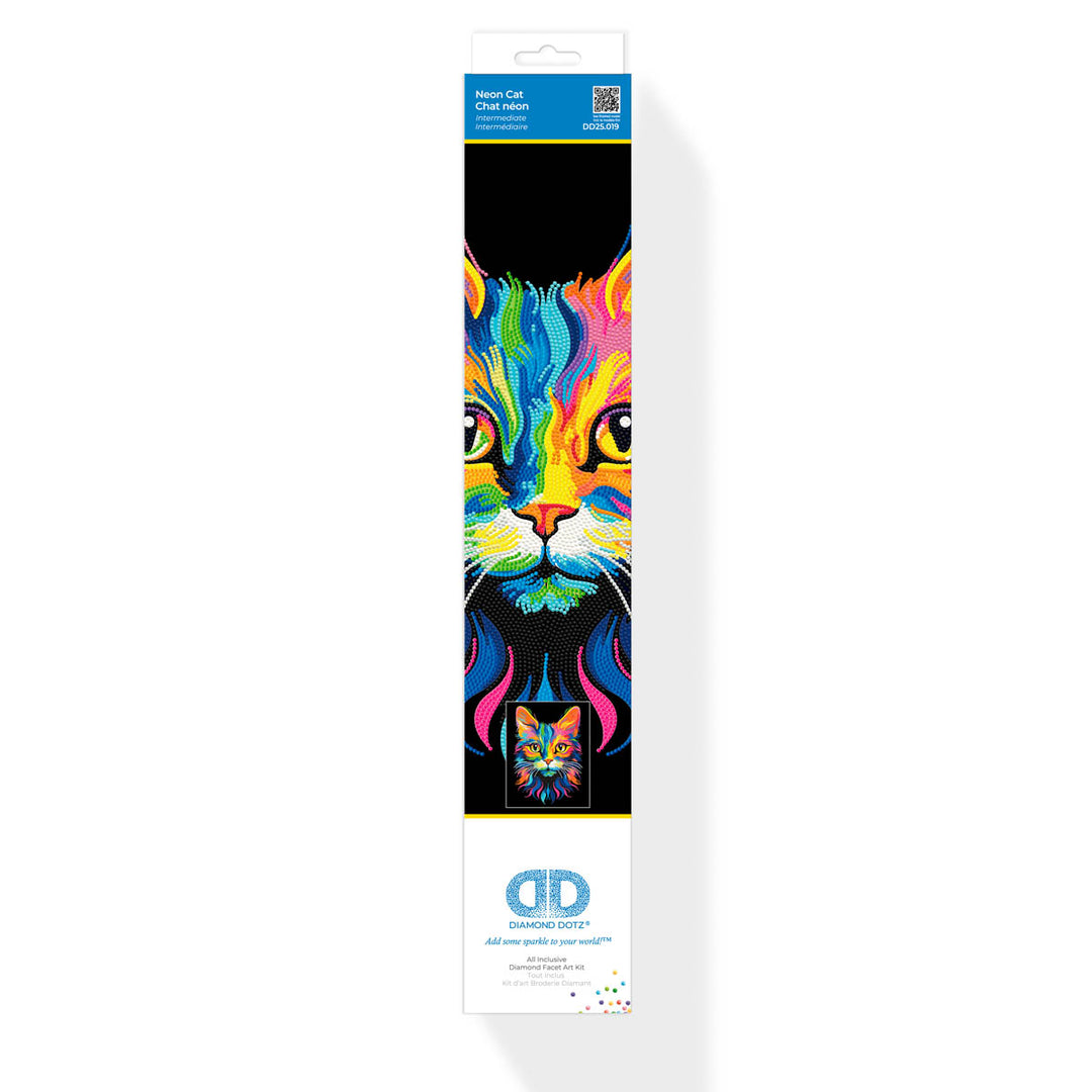 Diamond Dotz Neon Cat - 17.99 x 13.98 in