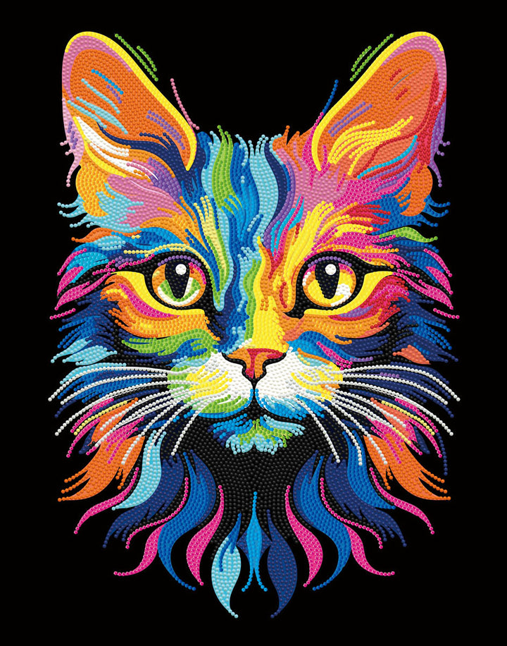 Diamond Dotz Neon Cat - 17.99 x 13.98 in