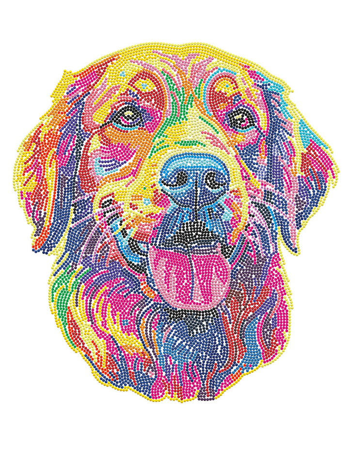 Diamond Dotz Neon Golden Retriever - 17.99 x 13.98 in
