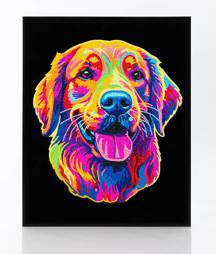 Diamond Dotz Neon Golden Retriever - 17.99 x 13.98 in