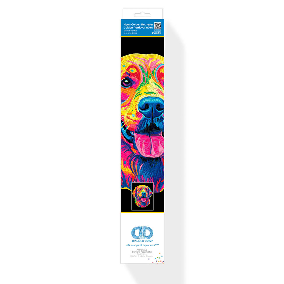 Diamond Dotz Neon Golden Retriever - 17.99 x 13.98 in