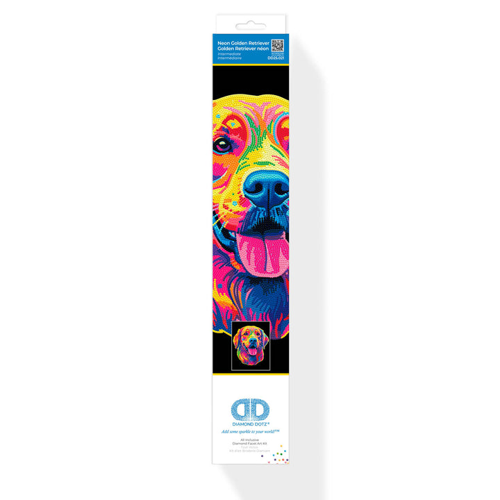 Diamond Dotz Neon Golden Retriever - 17.99 x 13.98 in