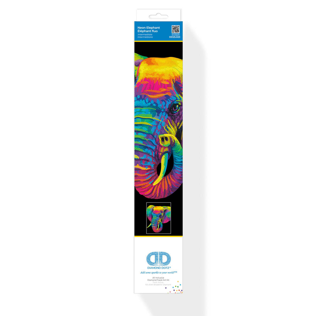 Diamond Dotz Neon Elephant - 17.99 x 13.98 in