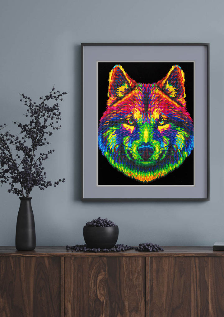 Diamond Dotz Neon Wolf - 17.99 x 13.98 in