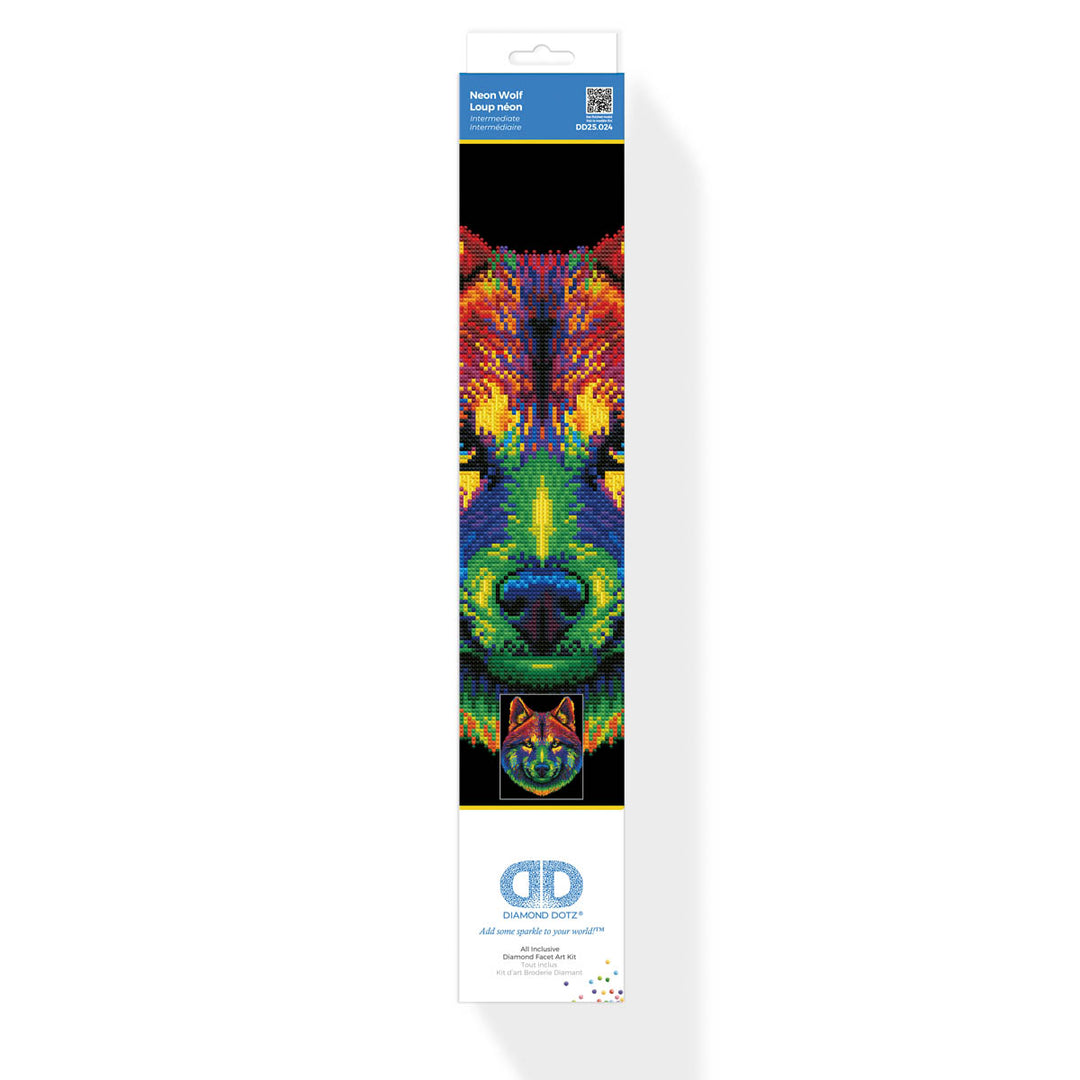 Diamond Dotz Neon Wolf - 17.99 x 13.98 in