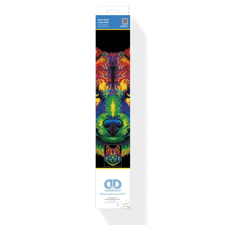 Diamond Dotz Neon Wolf - 17.99 x 13.98 in