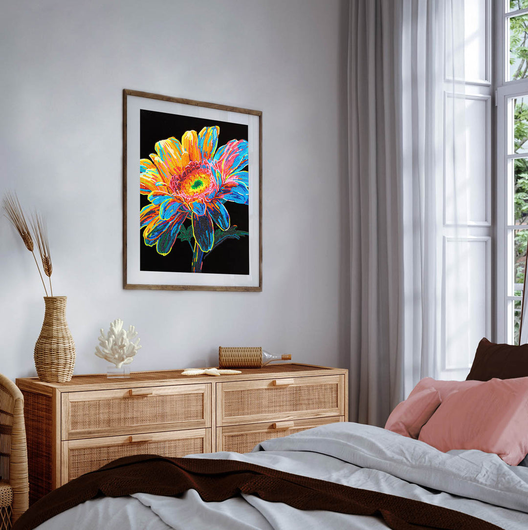 Diamond Dotz Neon Gerbera - 17.99 x 13.98 in