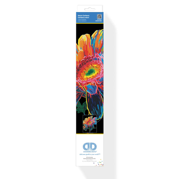 Diamond Dotz Neon Gerbera - 17.99 x 13.98 in