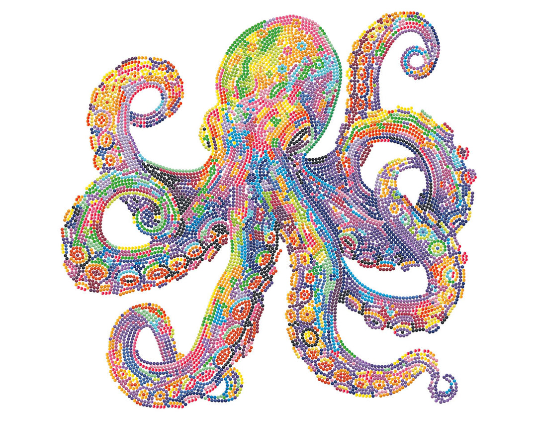 Diamond Dotz Neon Octopus - 13.98 x 17.99 in