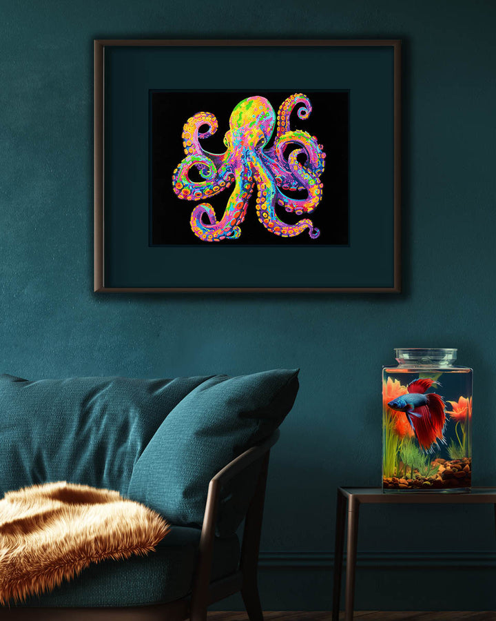 Diamond Dotz Neon Octopus - 13.98 x 17.99 in