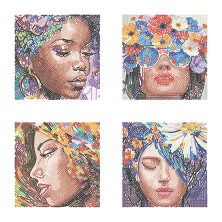 Diamond Dotz Four Beauties - 8.7 x 8.7 in Each