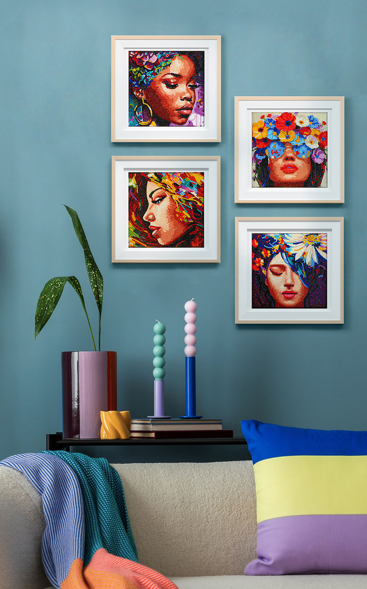 Diamond Dotz Four Beauties - 8.7 x 8.7 in Each