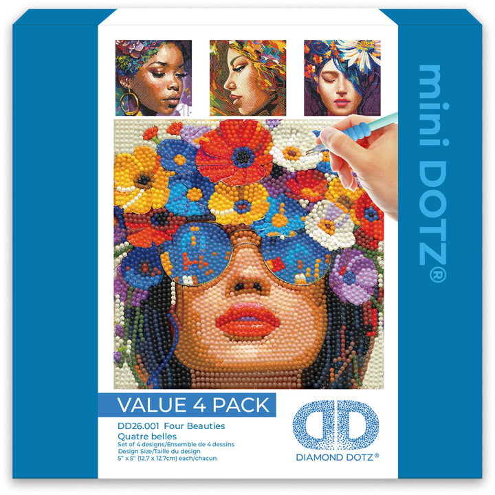 Diamond Dotz Four Beauties - 8.7 x 8.7 in Each