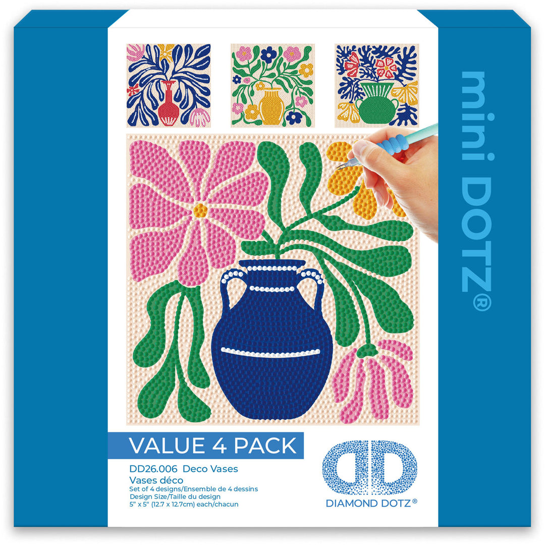 Diamond Dotz Deco Vases - 5 x 5 in