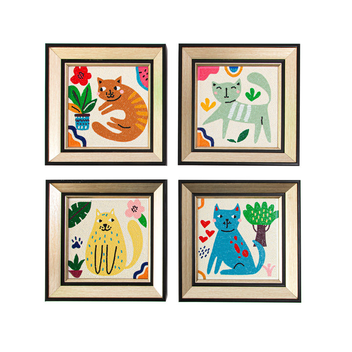 Diamond Dotz I Love Cats - 5 x 5 in (Set of 4)