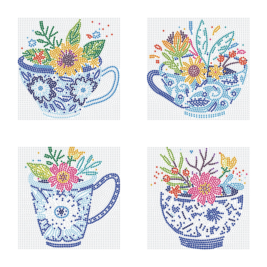 Diamond Dotz Teatime Posies - 5 x 5 in