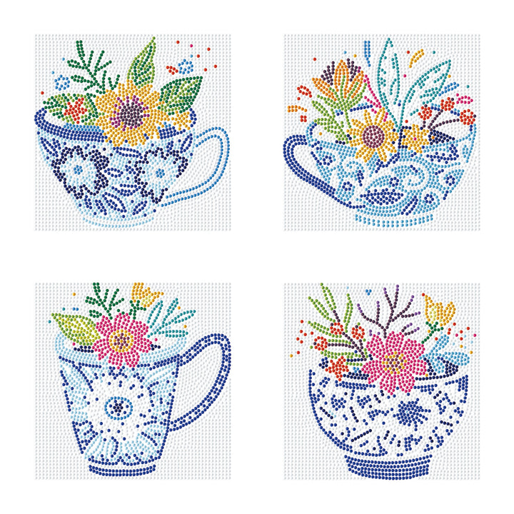 Diamond Dotz Teatime Posies - 5 x 5 in