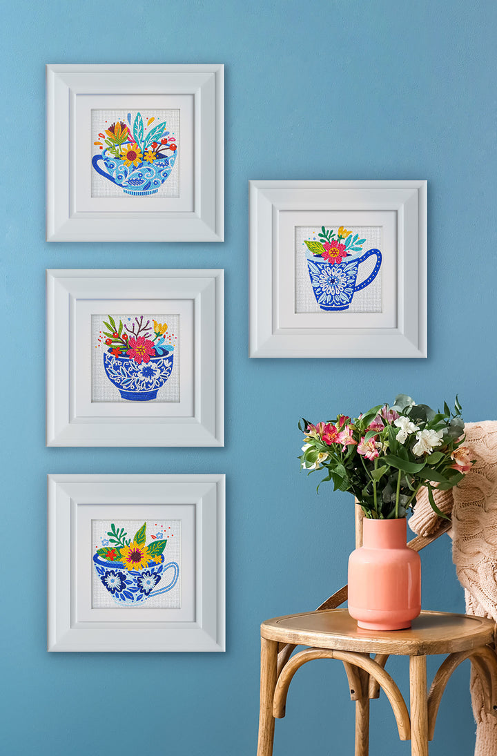 Diamond Dotz Teatime Posies - 5 x 5 in