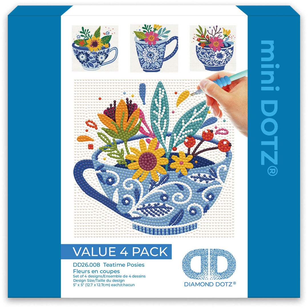 Diamond Dotz Teatime Posies - 5 x 5 in