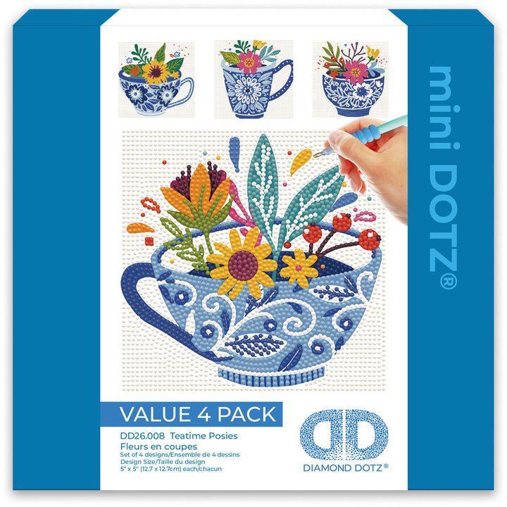 Diamond Dotz Teatime Posies - 5 x 5 in