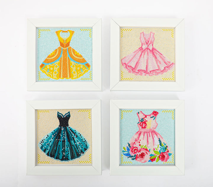 Diamond Dotz Party Dresses - 8.7 x 8.7 in Each
