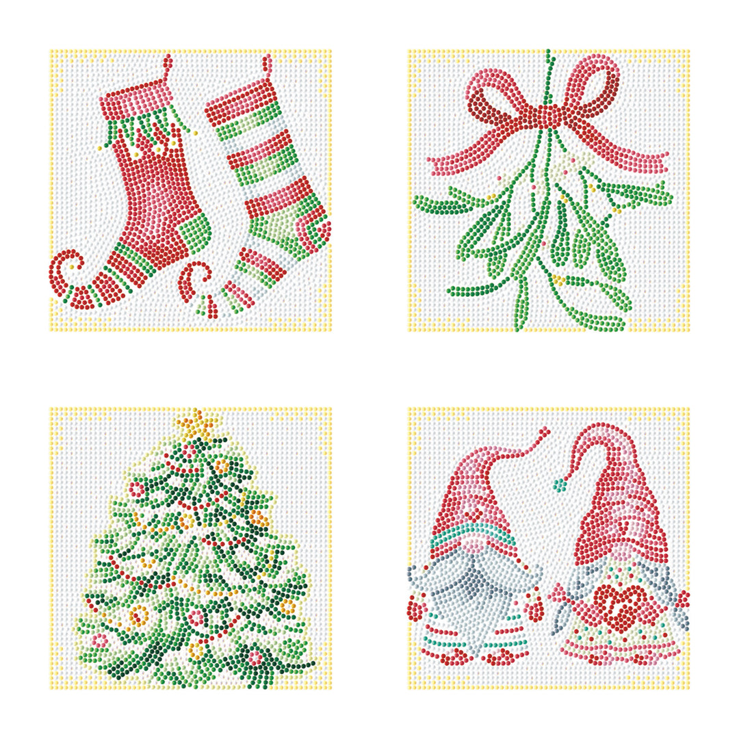 Diamond Dotz Christmas Joy - 5.00 x 5.00 in (Set of 4)