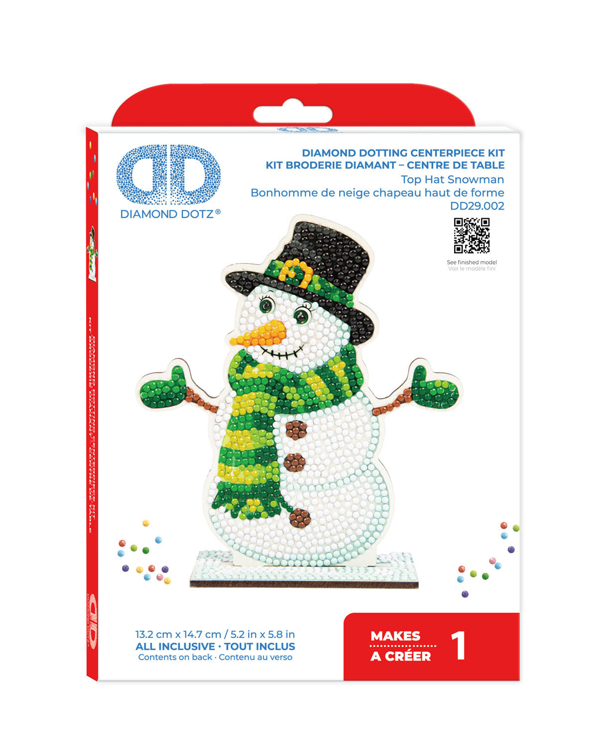 Stand-up Top Hat Snowman Diamond Painting Kit | Diamond Dotz